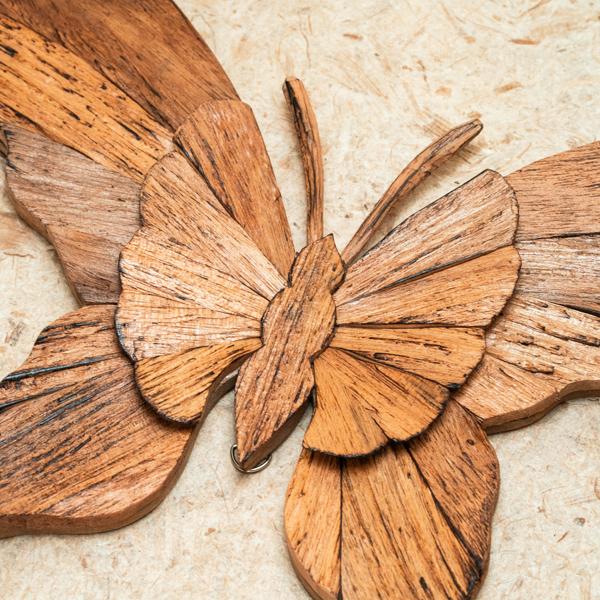 アジアン雑貨 蝶 壁掛け 木製オブジェ Z070727K 爆買 : ランドマーク