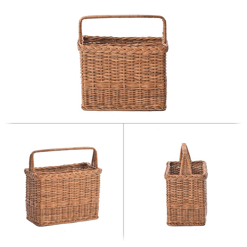 マガジンラック ラタンバスケット 籐かご スリッパラック おしゃれ