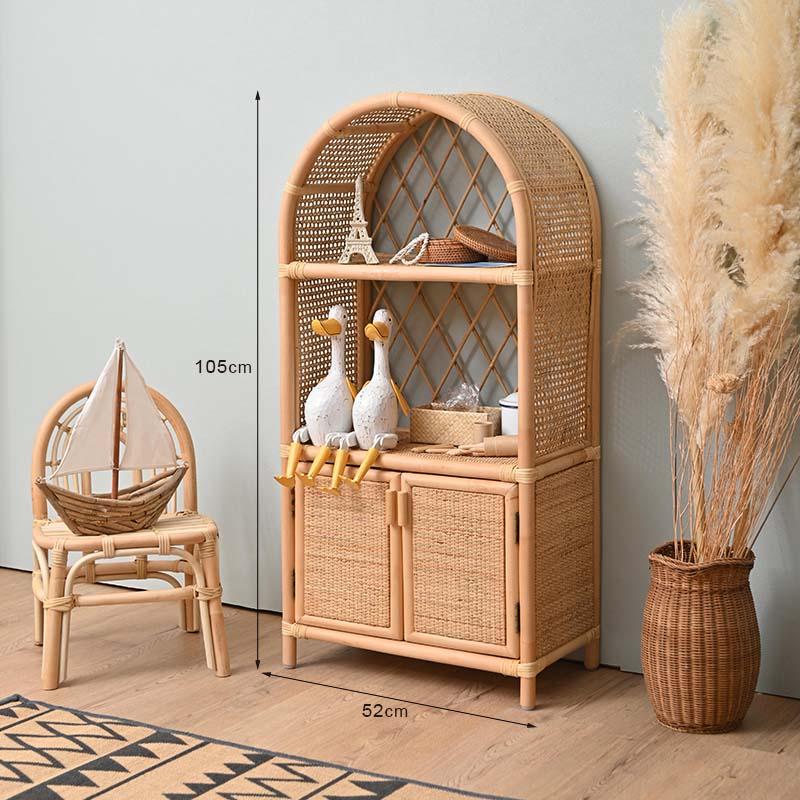 アジアン家具 ラタン チェスト オープンラックラック ECG701NX 爆買