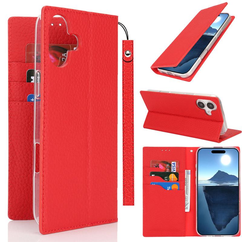 iPhone 本革 16 ケース 手帳型 財布型 耐衝撃 ベルト無し スタンド機能