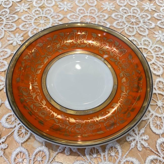 ノリタケ オールドノリタケ 東洋陶器 コクラ印 オレンジ 金彩花模様