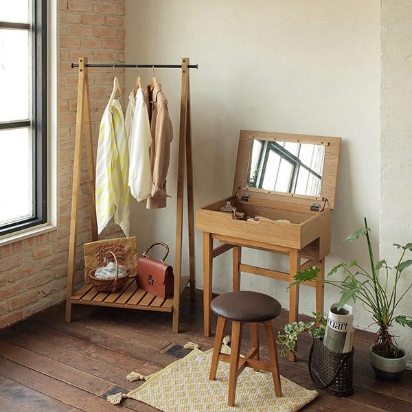 ドレッサー スツール Rasic 化粧台 （ 木製 メイク台 鏡台 コスメ 化粧