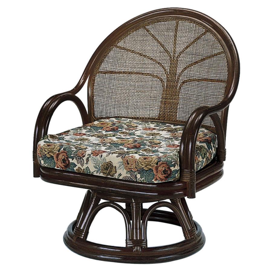 今枝商店 回転座椅子 ラタン チェア ワイドタイプ 籐家具 座面高34cm