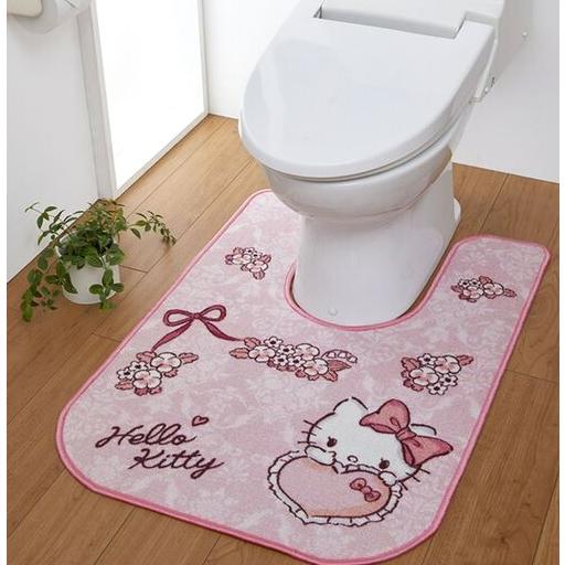 ハローキティ ハローキティトイレマット 耳長ロング サイドロング