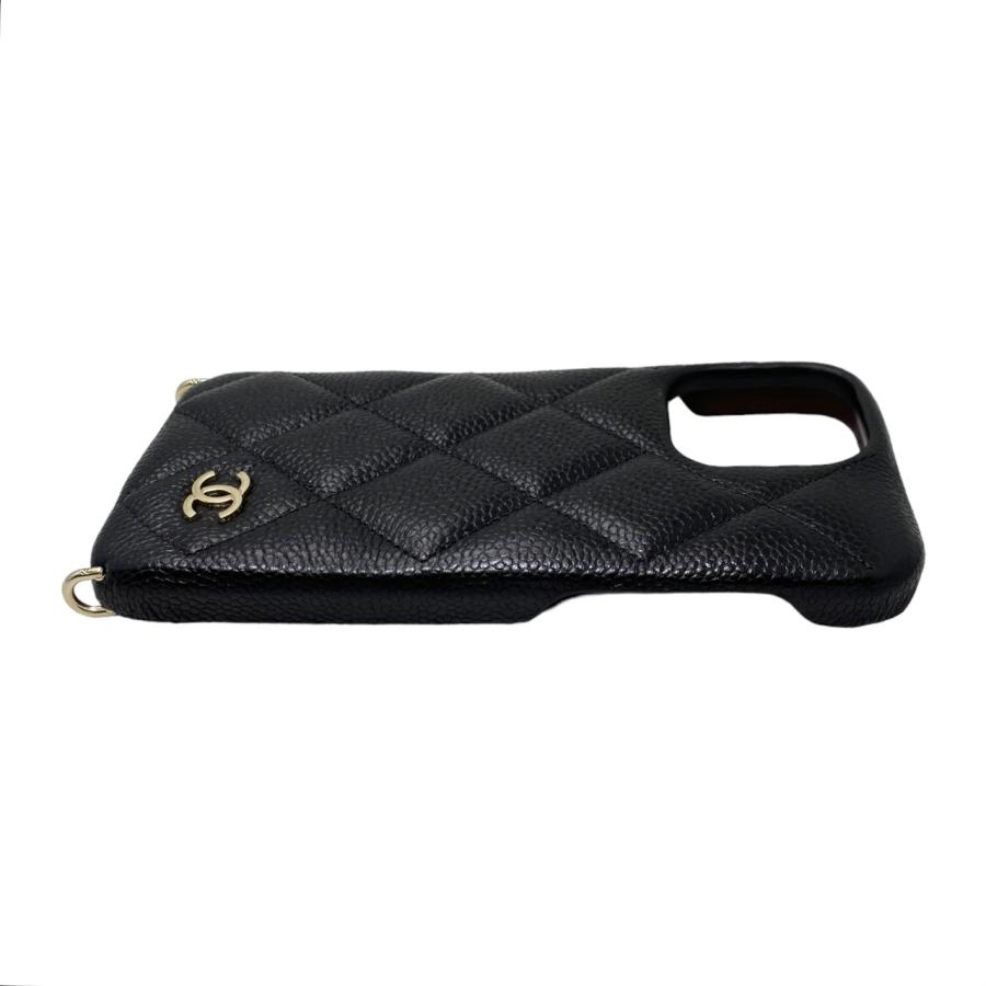 CHANEL（シャネル） iPhone15Pro ケース マトラッセ キャビアスキン