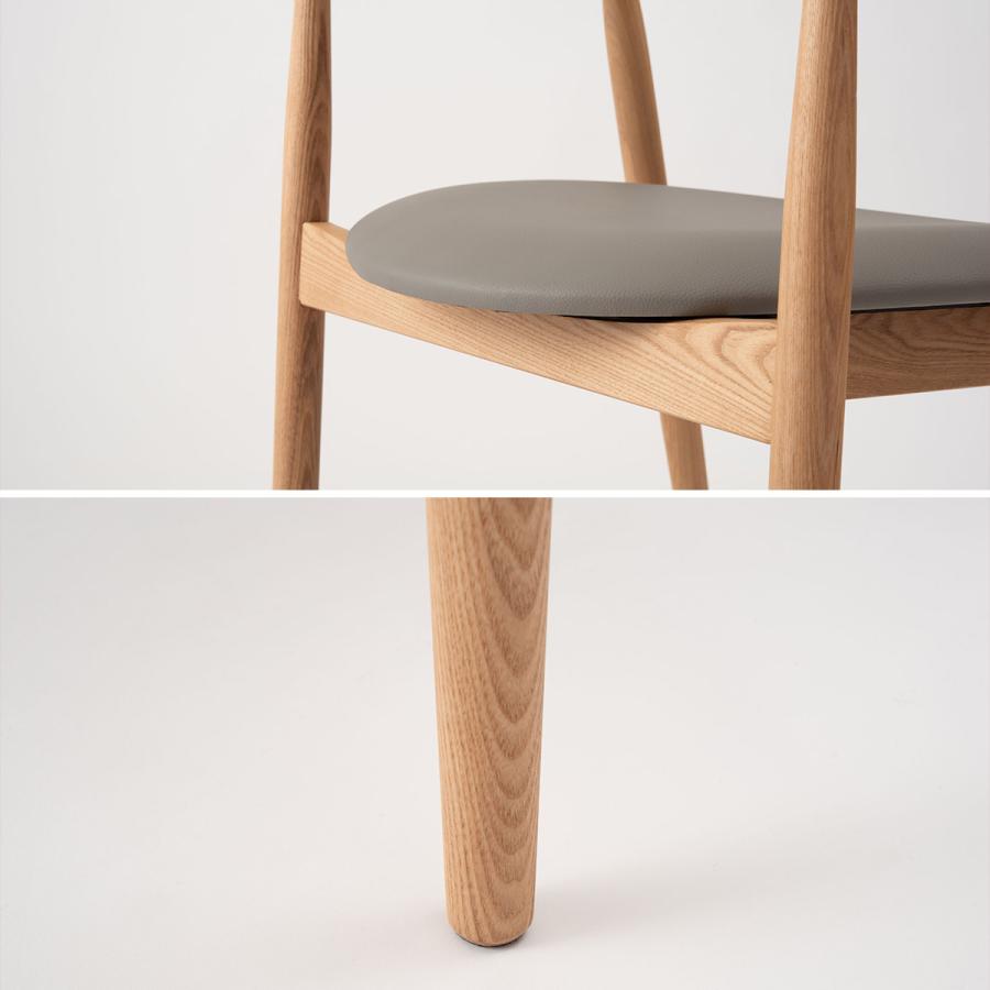 ダイニングチェア レザー調 おしゃれ 北欧 木製 合皮 完成品 1脚