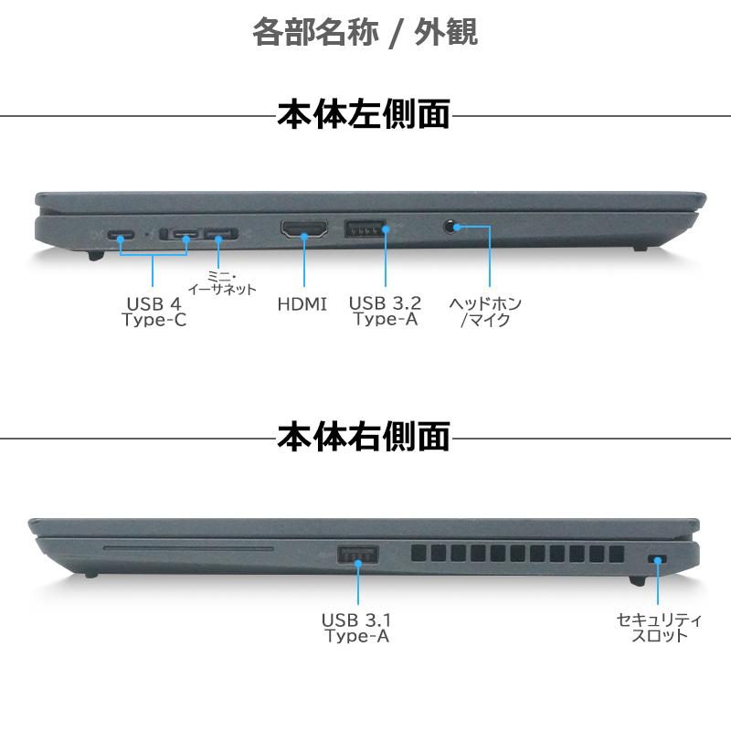 ThinkPad 【第11世代 Core i5】Lenovo X13/メモリ:8GB/M.2 NvMe:256GB