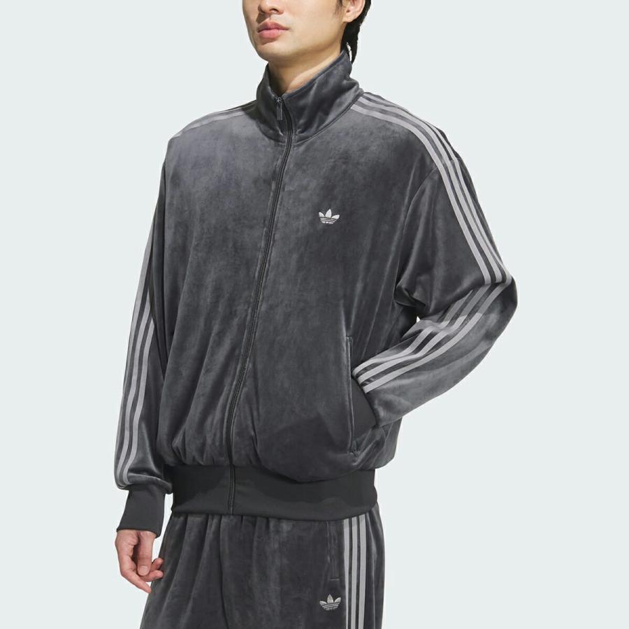 adidas（アディダス） ファイヤーバード ベロア トラックトップ グレー