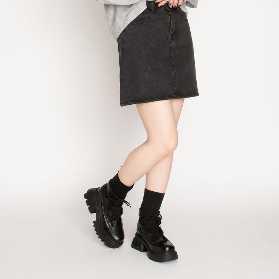 ブーツ レディース 厚底 ソックスブーツ ショートブーツ ストレッチ