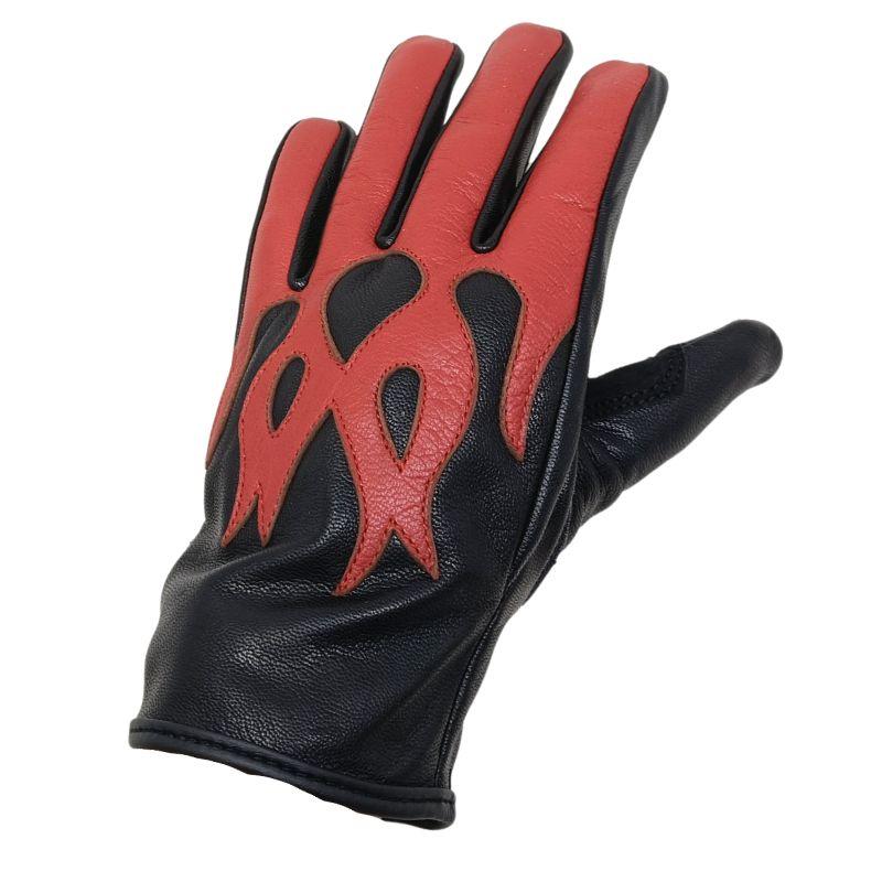 HEAVY MB 山羊革プレーングローブ フレイム レッド FLAME スマホタッチ