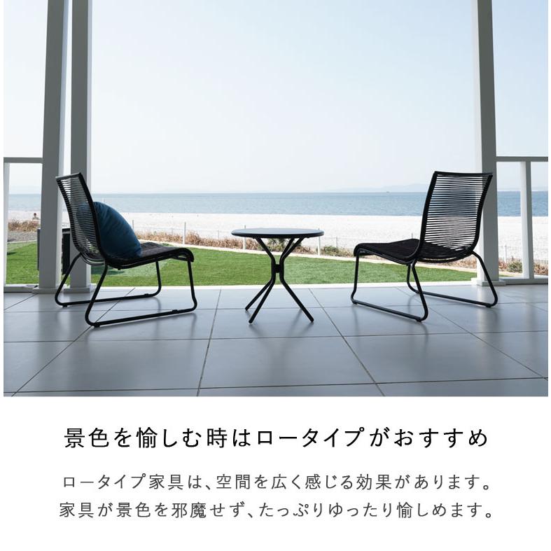 DEPOS ガーデン テーブル 3点セット おしゃれ チェア スタッキング可能