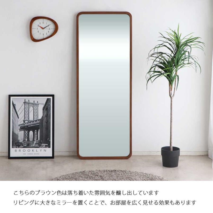 鏡 壁掛け スタンドミラー 姿見 全身 大型 オーク無垢 天然木 160cm
