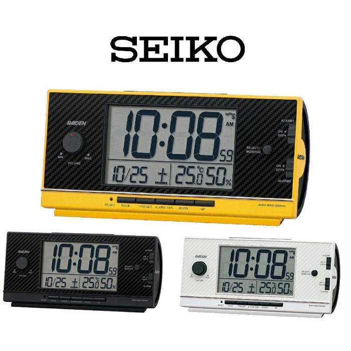 セイコー SEIKO デジタル目覚まし時計 RAIDEN（ライデン）黒 NR539K/白