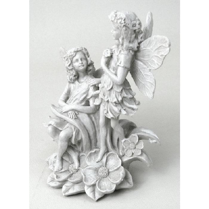 送料無料 天使のグルッポフェアリー 2人の薔薇の妖精 妖精の置物 天使