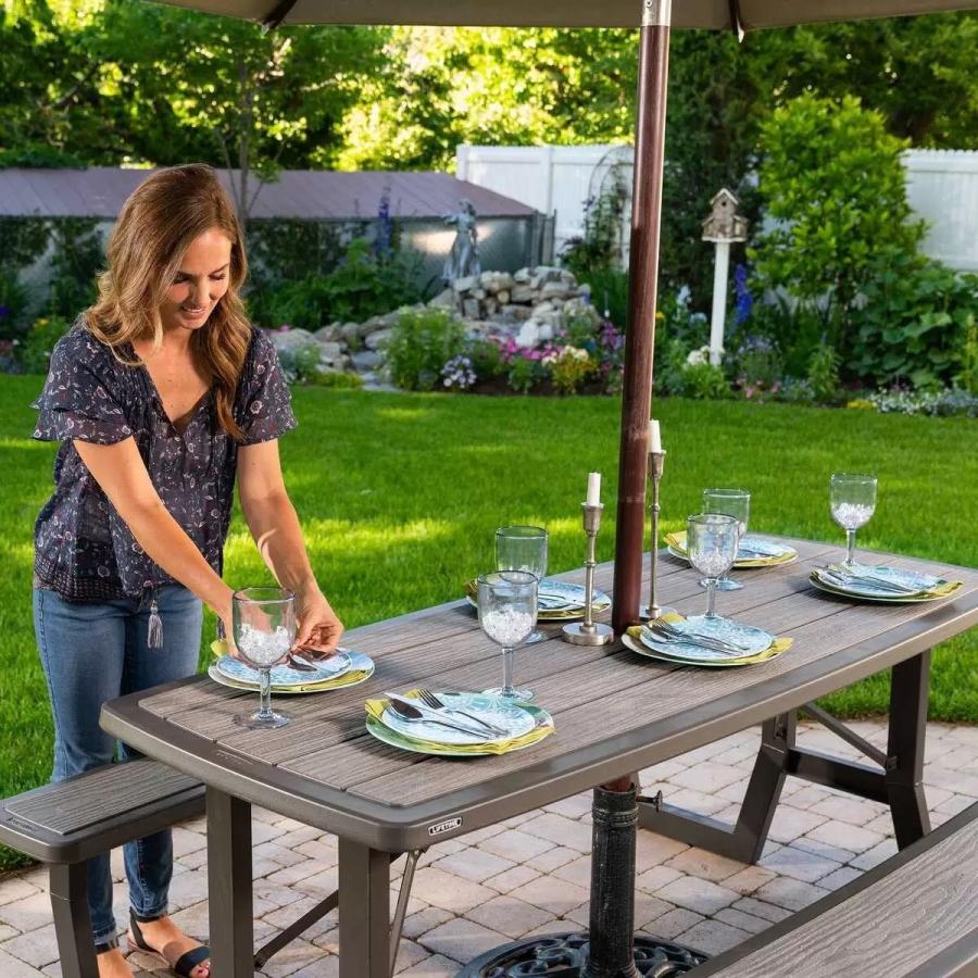 当日発送確約品 ライフタイム フレーム ピクニックテーブル 6~8人用