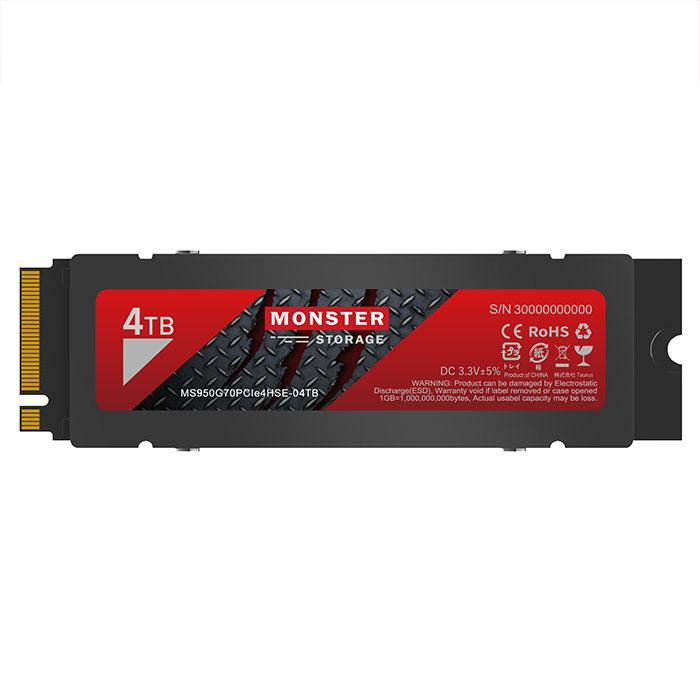 Monster Storage Monster Storage SSD 4TB NVMe PCIe Gen4×4 PS5確認