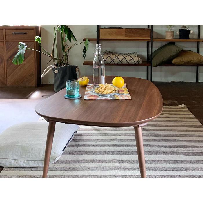 日美 こたつ こたつテーブル テーブル 120cm 105cm 豆型 楕円形