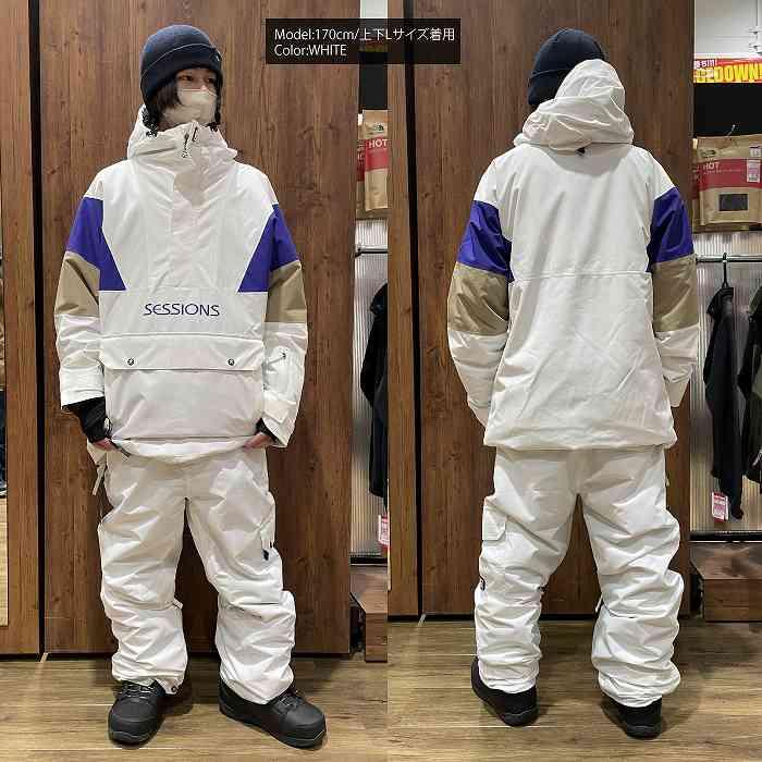 SESSIONS セッションズ CHAOS PULLOVER JACKET WHITE 23-24