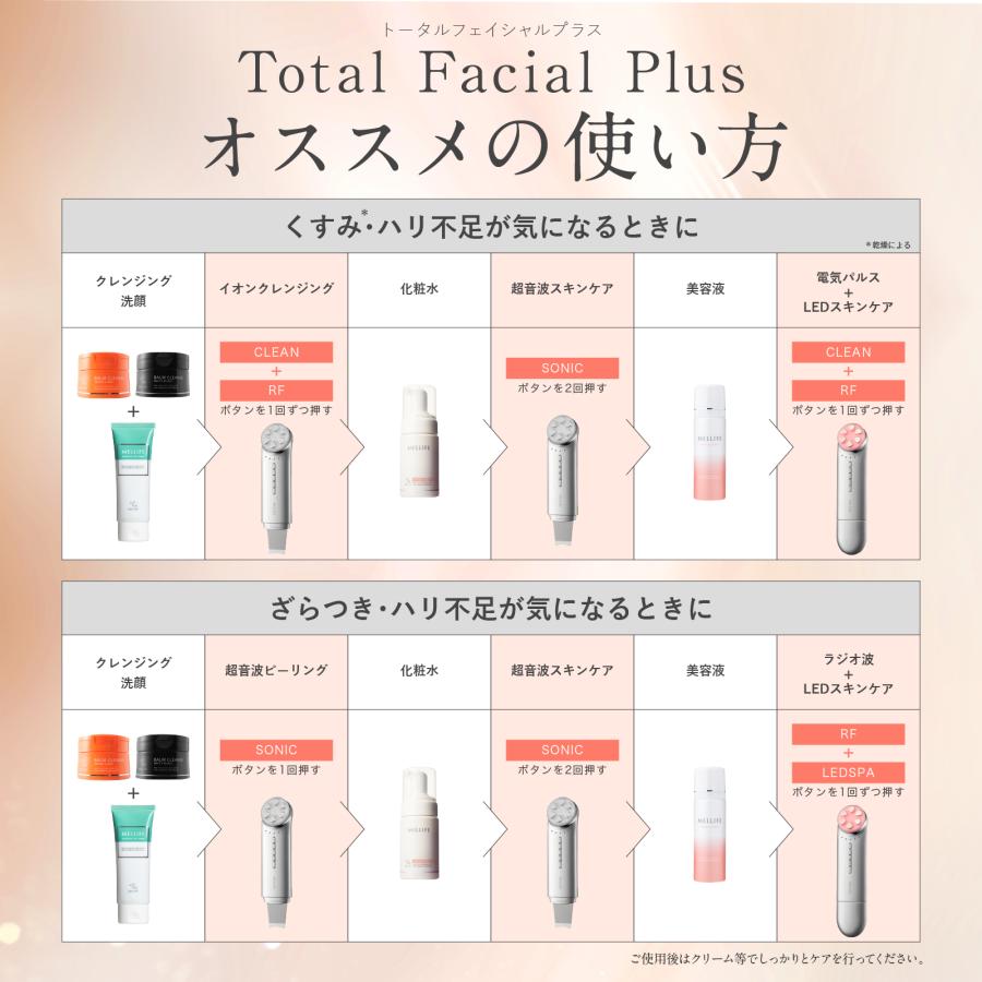 美顔器 ピーリング メリフ トータルフェイシャルプラス 超音波美顔器