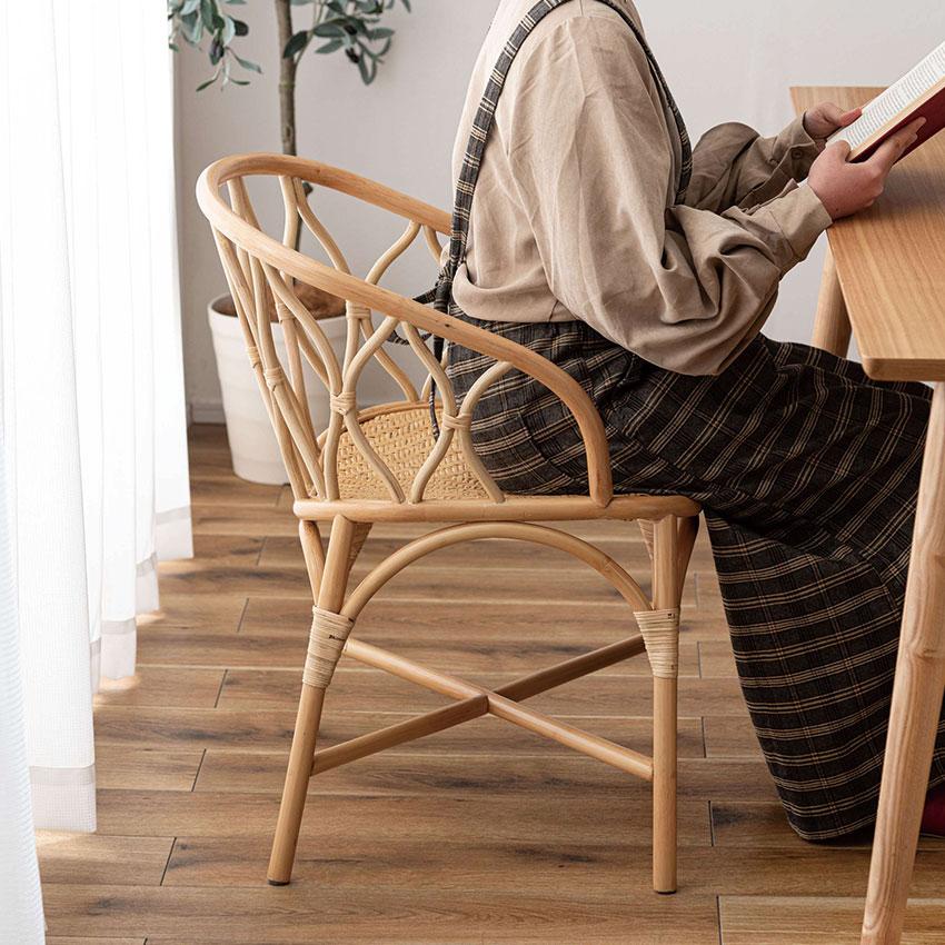 ラタンチェア NRS-506 送料無料 2color チェア 椅子 イス 一人掛け