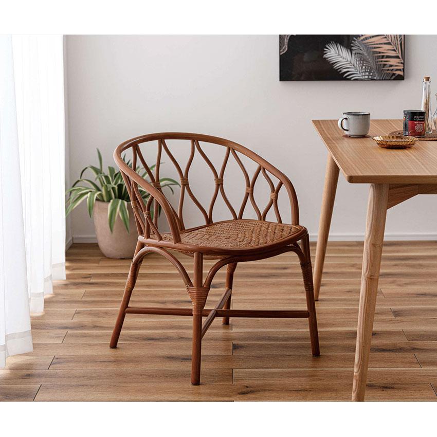 ラタンチェア NRS-506 送料無料 2color チェア 椅子 イス 一人掛け