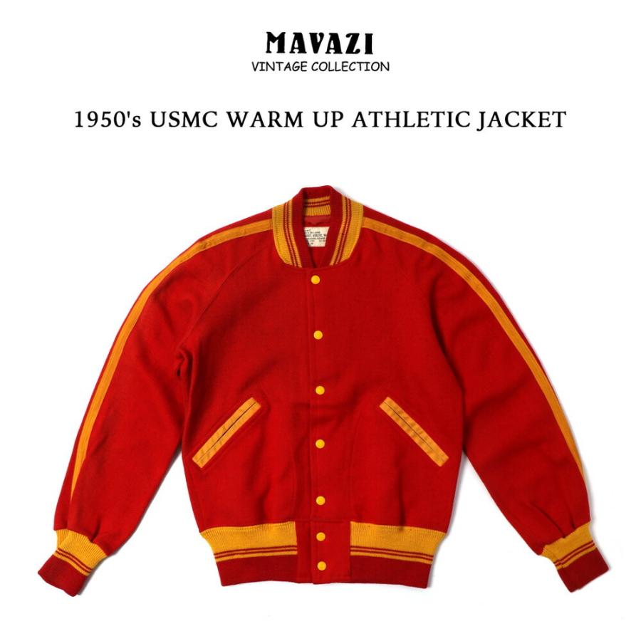 VINTAGE 1950's USMC WARM UP ATHLETIC JACKET アワードジャケット
