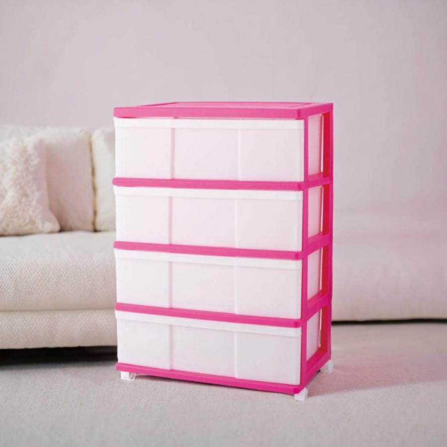 衣装ケース 収納ケース 引き出し プラスチック ワイド チェスト 4段