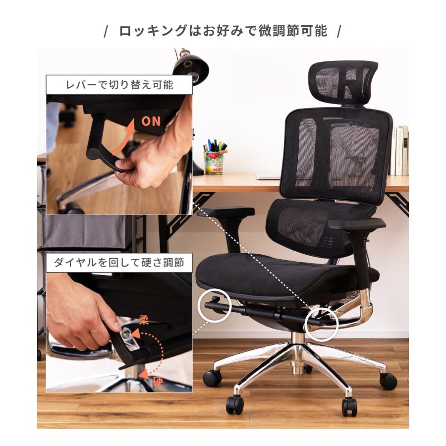 東谷 デスクチェア 疲れない おしゃれ 黒 ハイバック メッシュシート