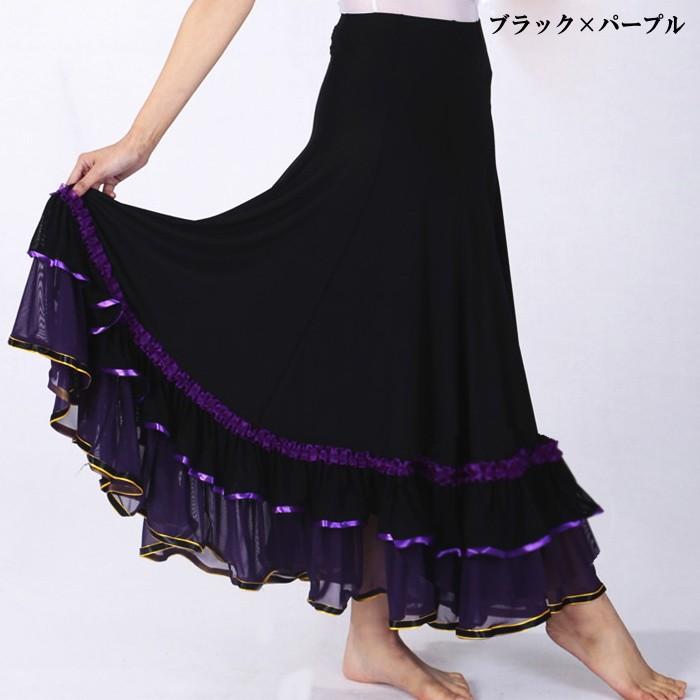 フラメンコ衣装 スカート（360度・全円)サーキュラースカート 広がる