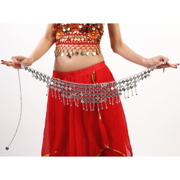 ヒップスカーフ シルバーコイン ヒップベルト ヒップアクセサリー