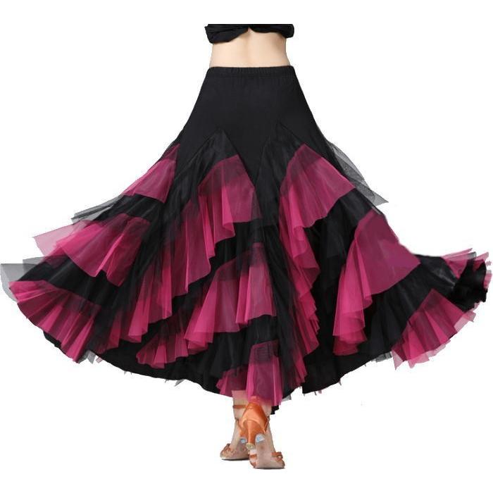 ダンス衣装 チュール スカート(ピンク ) 社交ダンス フラメンコ