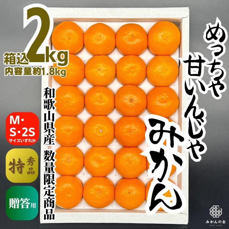 みかん めっちゃ甘いんじゃ 糖度12度以上 箱込2kg（内容量1.8kg） 特選