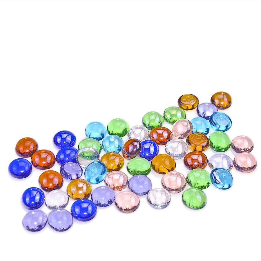 交換用マンカラストーン ミックスカラー フラットガラス 小石 / ビーズ