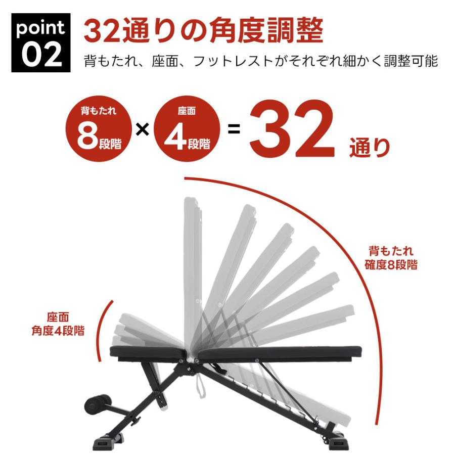 トレーニングベンチ 折りたたみ 3way おすすめ 7段階調節 折り畳み式