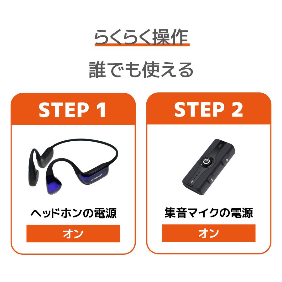 30日返品保証】 ミミタカラ 骨伝導式 デジタル 集音器 耳塞がず