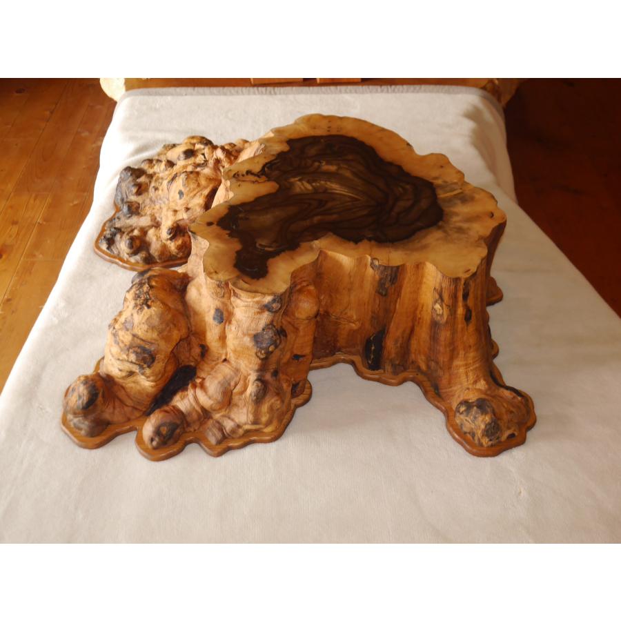 黒柿飾り台 銘木 国産 コブ 木の宝石 木製 黒柿 花台 玄関 床の間 希少