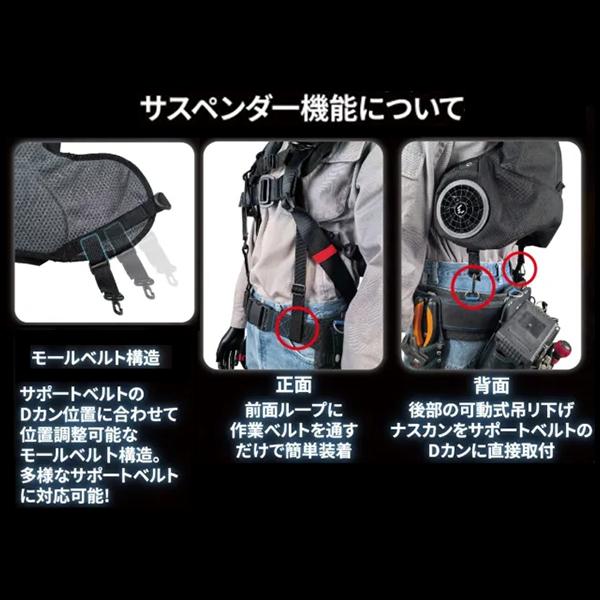 空冷ウェア ベスト型 クーラーマスターPRO セット CM-07-BF ファン