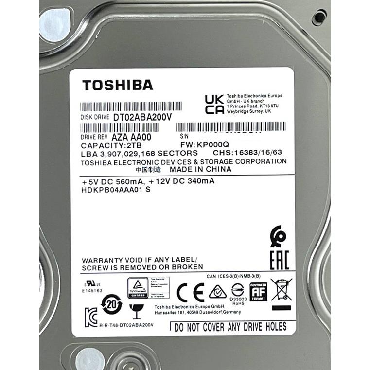 TOSHIBA（東芝） TOSHIBA 3.5インチ 内蔵型HDD DT02ABA200V 2TB