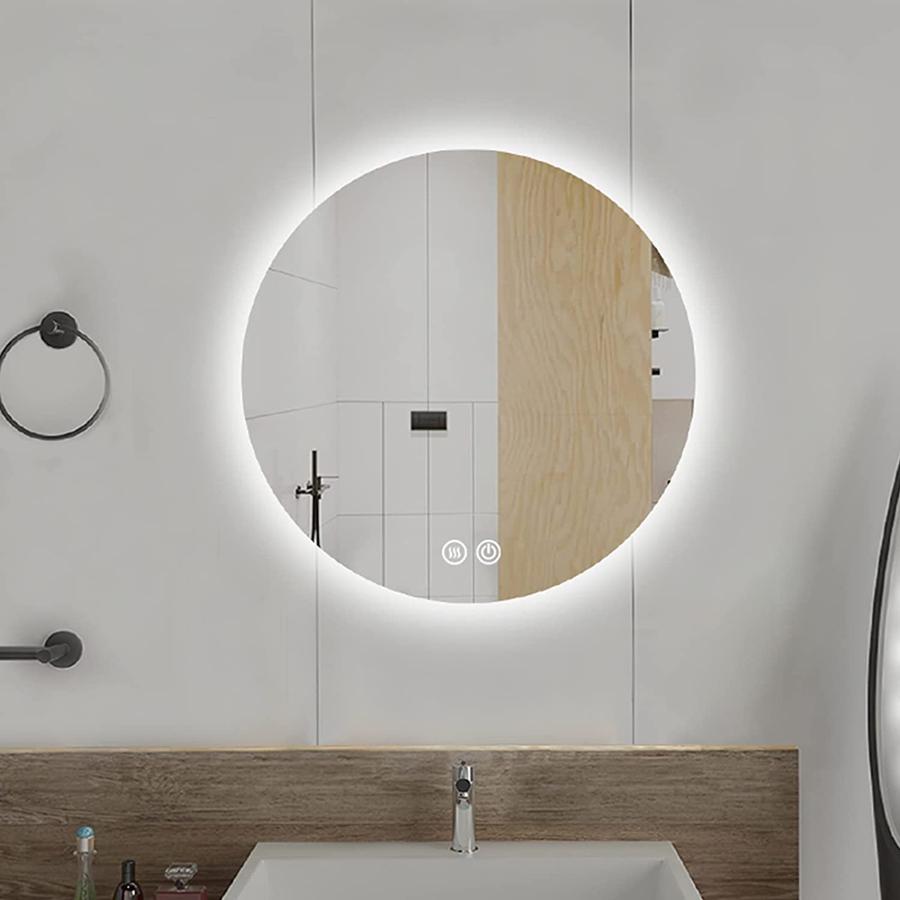 新品LED3色調光 照明付き壁掛け 鏡 大きめ 80cm led ミラー 鏡」の人気