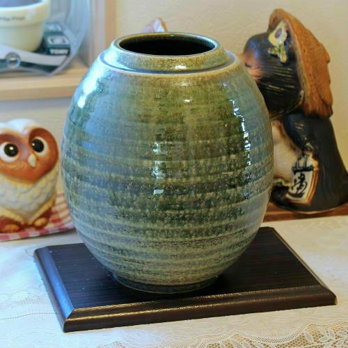 信楽焼 花瓶 ビードロ なつめ 7号 おしゃれ 一輪挿し 小さい 花入 北欧