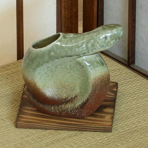 アウトレット 信楽焼 2025年 蛇 干支 花瓶 ビードロ へび [乙巳 巳