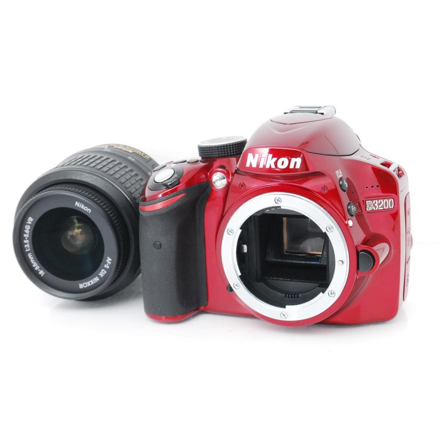 D3000 Nikon ニコン D3200 レッド レンズキット ショット数8066回 : 山