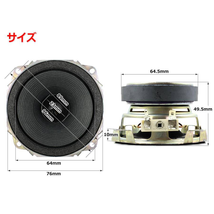 フルレンジスピーカーユニット3インチ(76mm) 3Ω/MAX60W [スピーカー