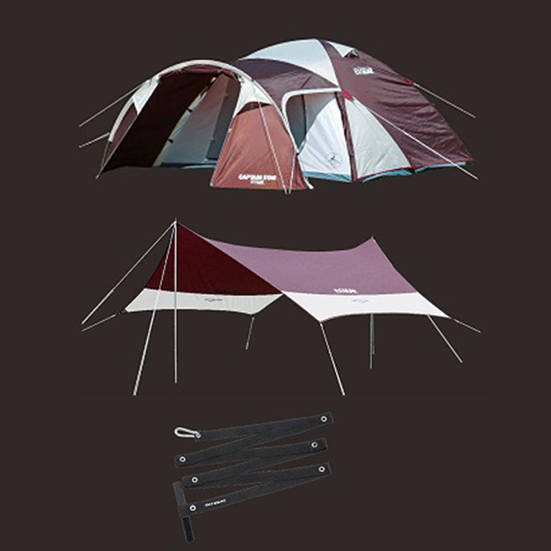 テント キャプテンスタッグ エクスギア2ルームドームテント&タープ