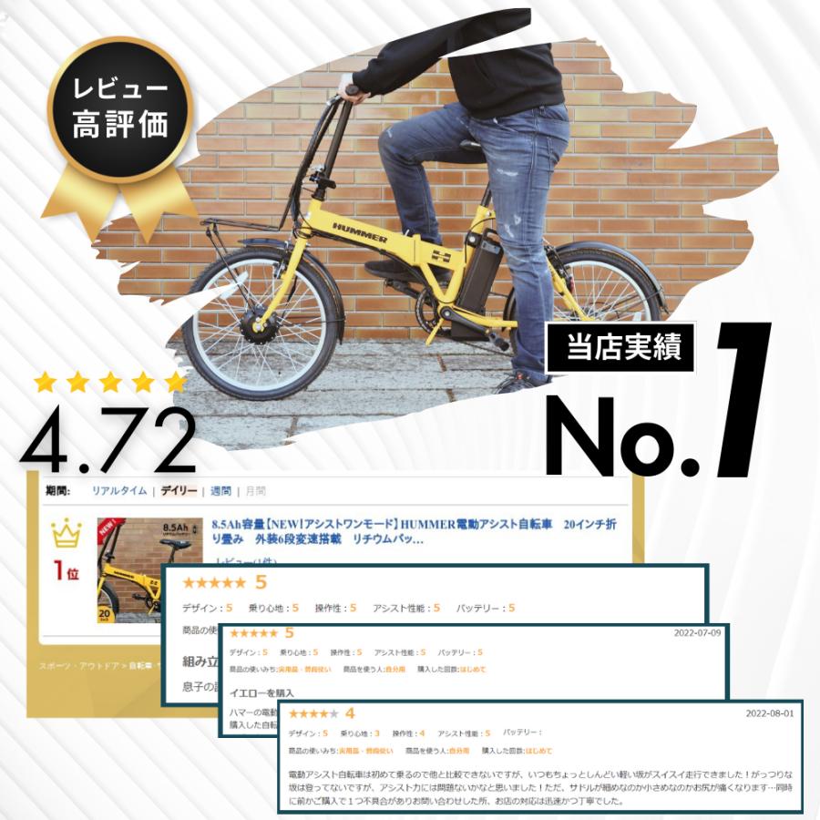 SUISUI 電動自転車折りたたみ 20インチHUMMER電動アシスト自転車 外装6
