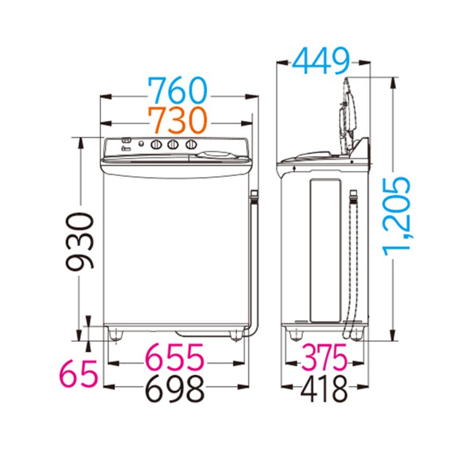 青空（日立） 日立 HITACHI 発送のみ 2槽式洗濯機 5.5kg PS‐55AS2‐W