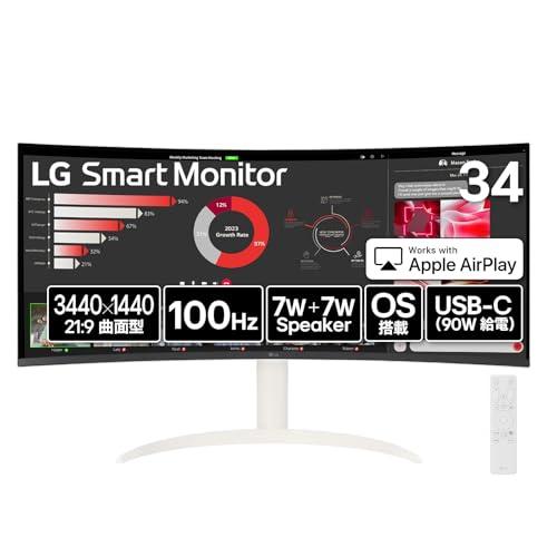 LG Monitor モニター ディスプレイ 34SR63QA-W 34インチ 曲面 1800R