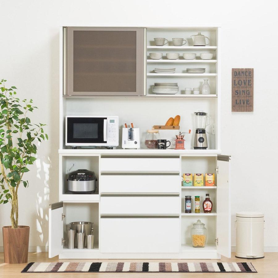 ニトリ（NITORI） 幅140cm キッチンボード(ラピス 140 ホワイト