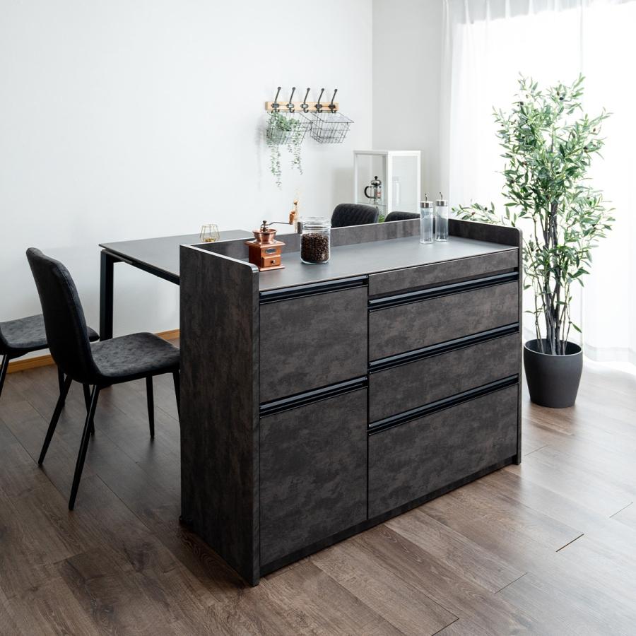 ニトリ（NITORI） セラミック天板 両面カウンター 幅120cm (GY