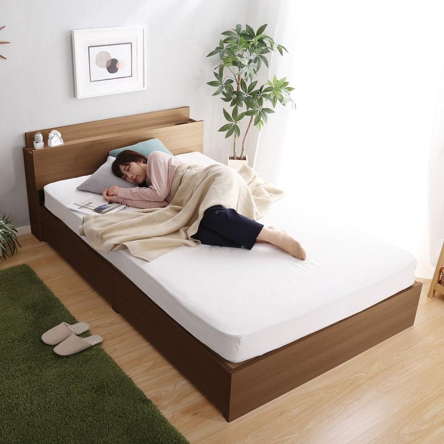 ニトリ（NITORI） ベッド シングル 棚・コンセント付きチェストベッド